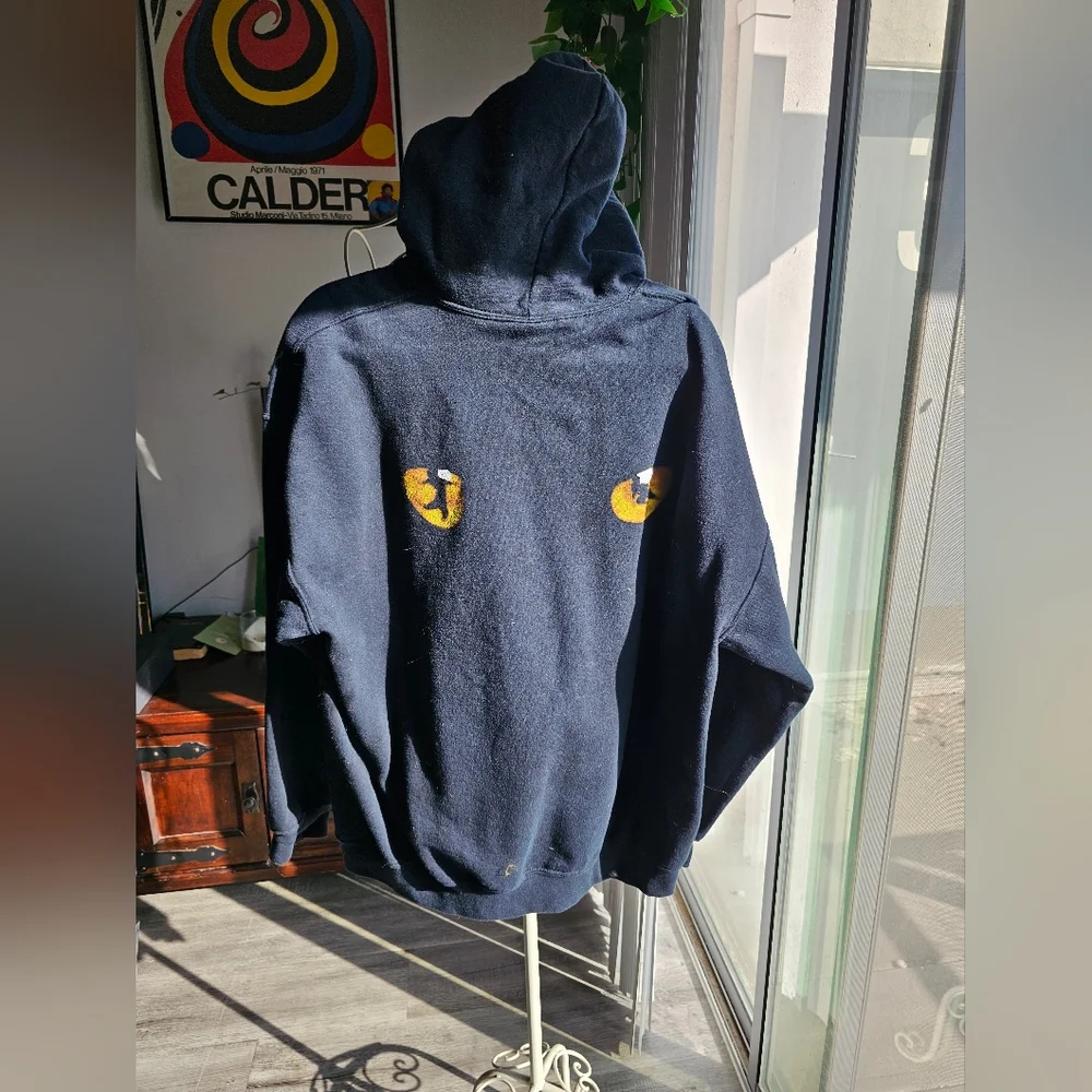 1981 Vintage Black CATS R U G. LTD On Broadway Play Hoodie for Cat Lovers